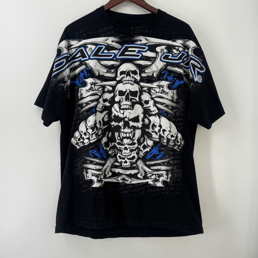 Hendrick Motorsports Dale Jr 88 Skull Graphic T-Shirt Black XL NASCAR Racing